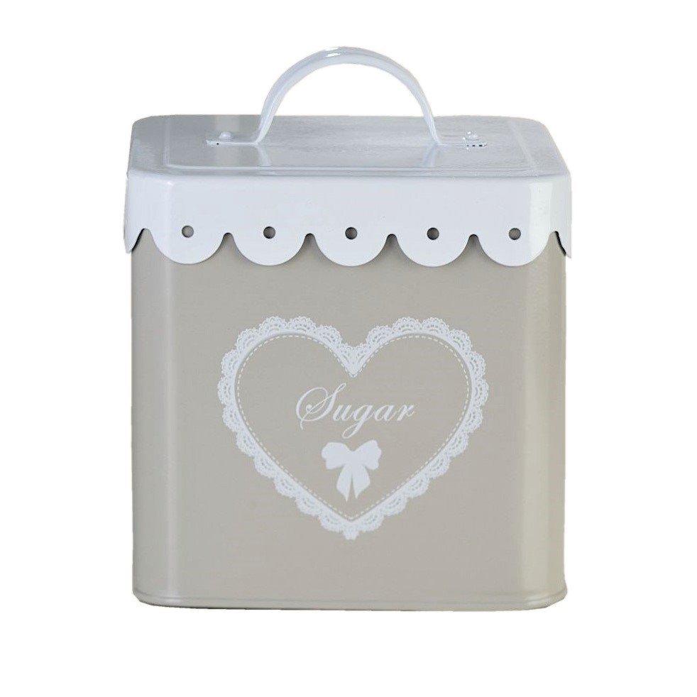 Pojemnik na cukier metalowy wysość 14 cm LACE VILLA ITALIA
