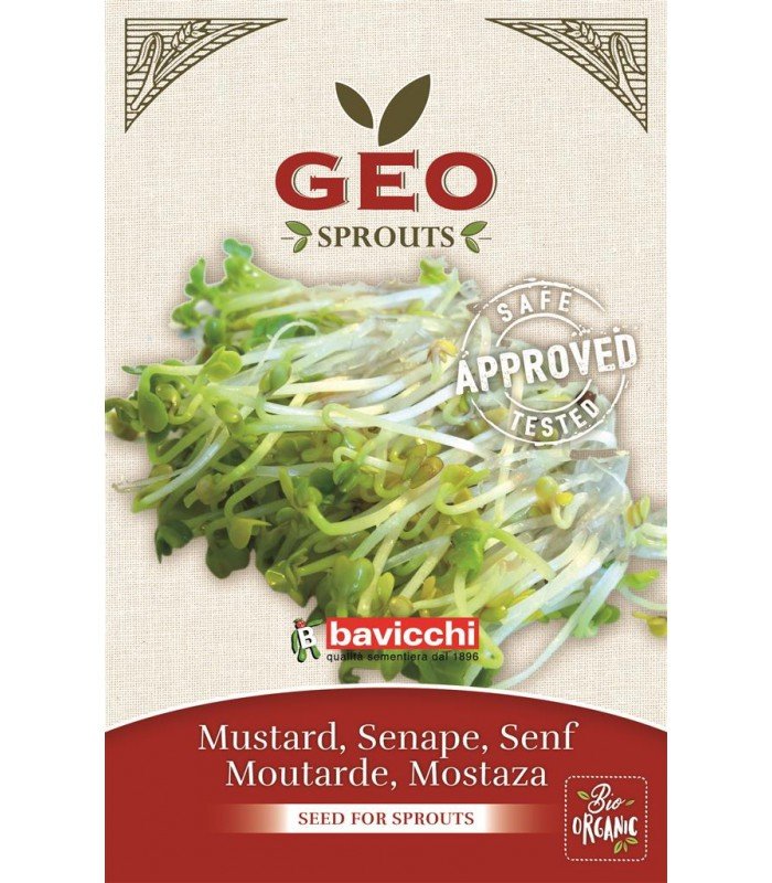 Gorczyca - nasiona na kiełki GEO, certyfikowane, 50g, Bavicchi (ZSE0103)