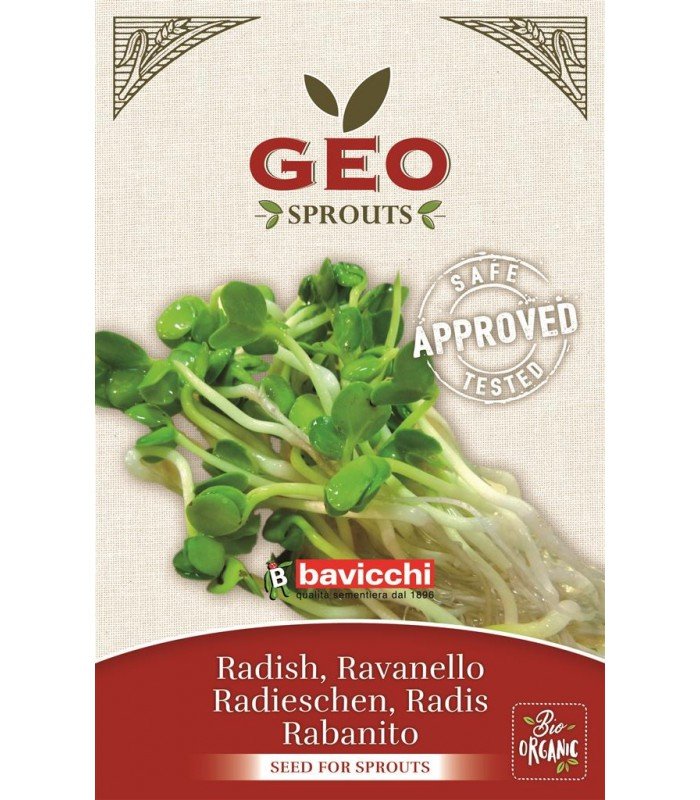 Rzodkiewka - nasiona na kiełki GEO, certyfikowane, 30g, Bavicchi (VRV1103)