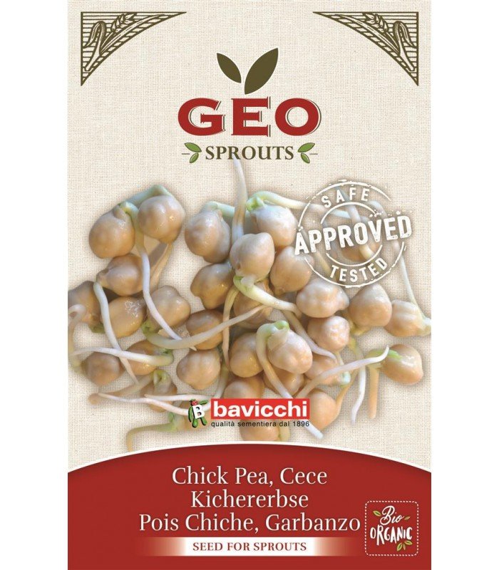 Ciecierzyca - nasiona na kiełki GEO, certyfikowane, 90g, Bavicchi (ZCE0203)