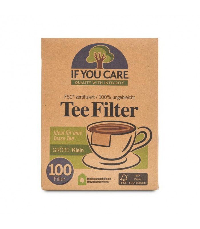 Filtry do herbaty, MAŁE, kompostowalne, FSC, 100 sztuk, If You Care