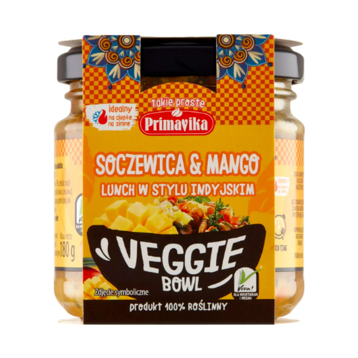 PRIMAVIKA Veggie Bowl Soczewica & Mango Lunch w Stylu Indyjskim 180g -