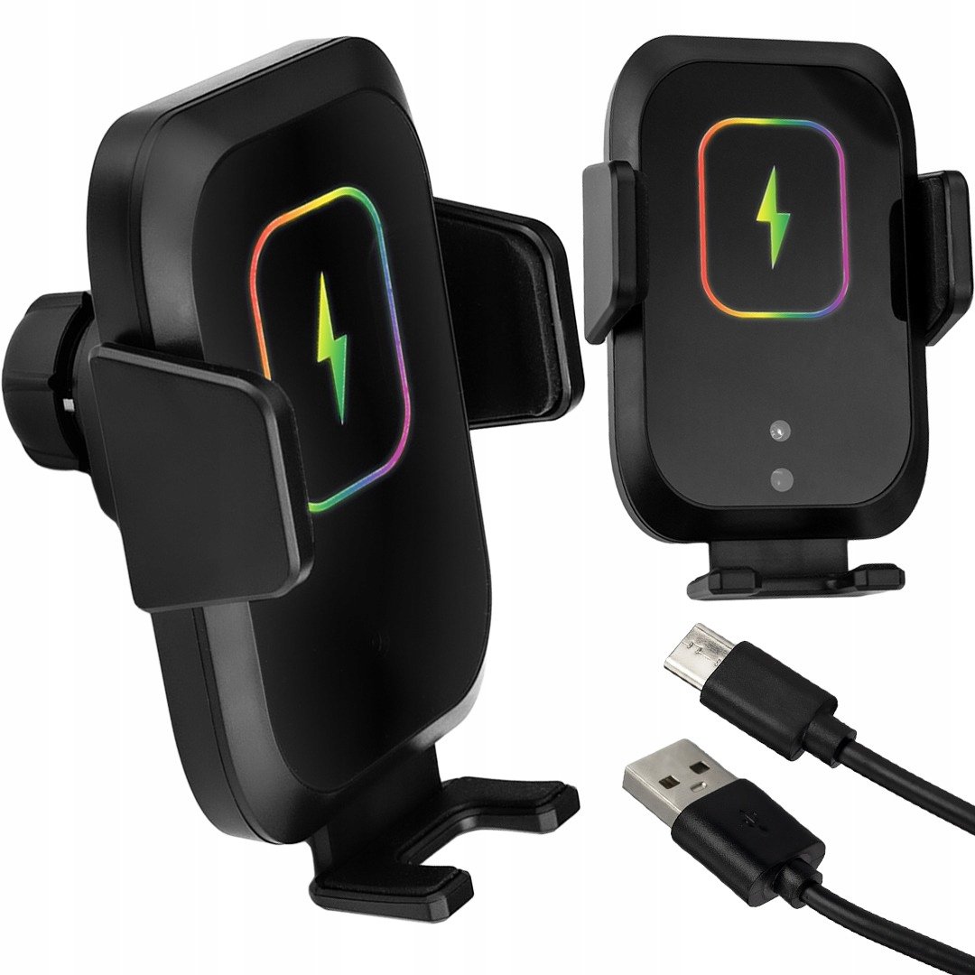 Uchwyt Samochodowy Ładowarka Qi Automat 15W Szybka