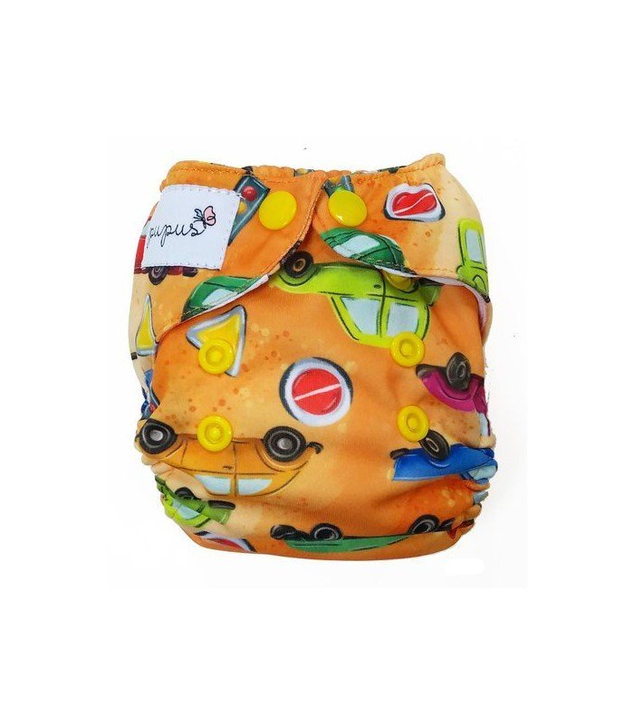 Otulacz PUL, AUTA, rozmiar newborn 3-7 kg, PUPUS