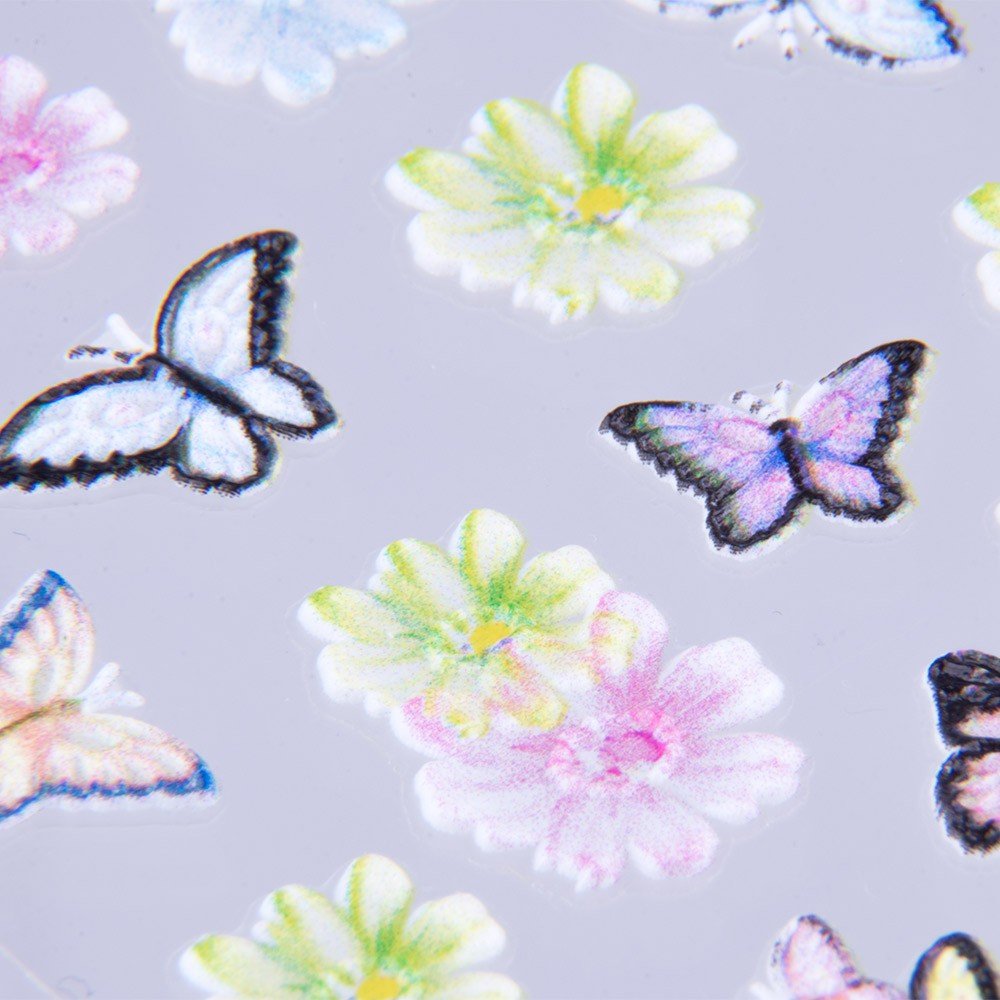 Allepaznokcie Naklejki biżuteryjne 5D samoprzylepne wypukłe akrylowe Nr Z D3694