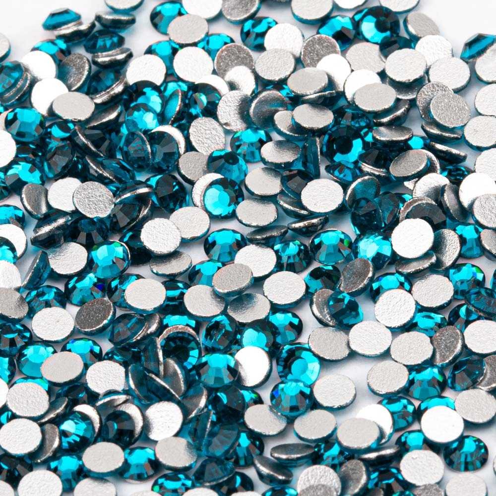 Cyrkonie do paznokci szklane SS10 Blue Zircon 1440 szt paczka