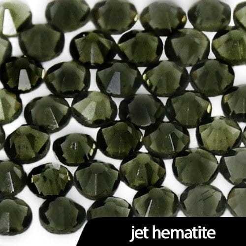 Cyrkonie do paznokci szklane SS3 Jet Hematite 1440 szt paczka