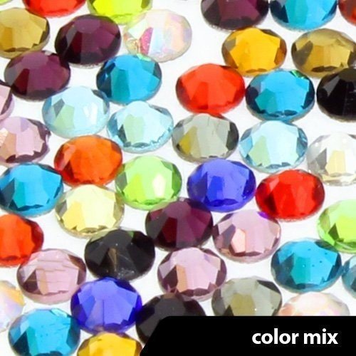 Cyrkonie do paznokci szklane SS3 Mix 50 szt