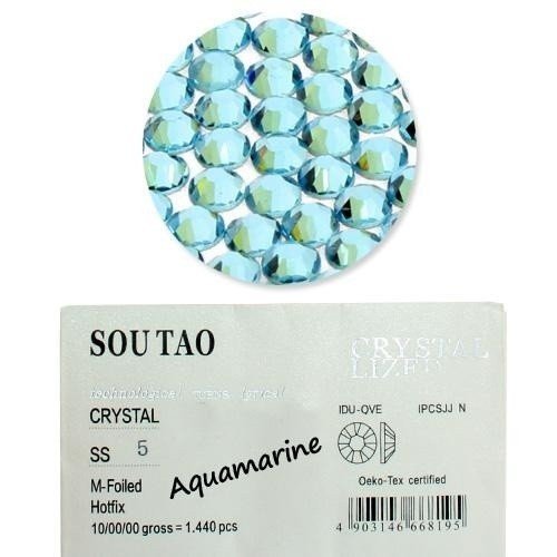 Cyrkonie do paznokci szklane SS5 Aquamarine 1440 szt paczka