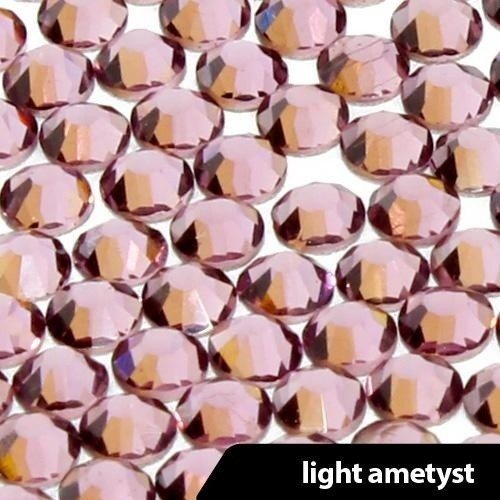 Cyrkonie do paznokci szklane SS10 Light Ametyst 50 szt