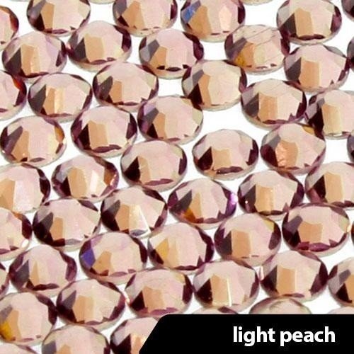 Cyrkonie do paznokci szklane SS10 Light Peach 50 szt