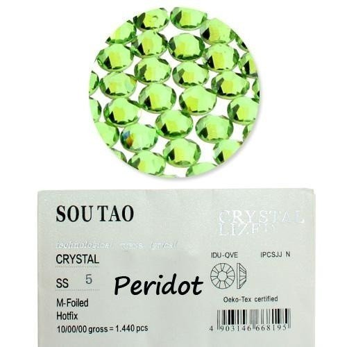 Cyrkonie do paznokci szklane SS10 Olivine 1440 szt paczka