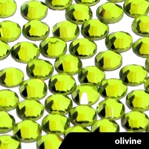 Cyrkonie do paznokci szklane ss3 olivine 1440 szt paczka