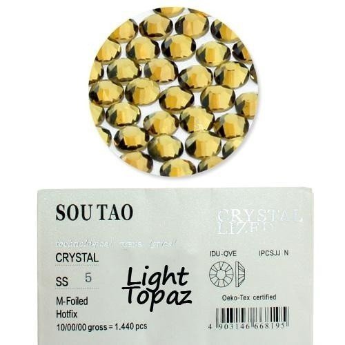 Cyrkonie do paznokci szklane SS5 Smoked Topaz 1440 szt paczka