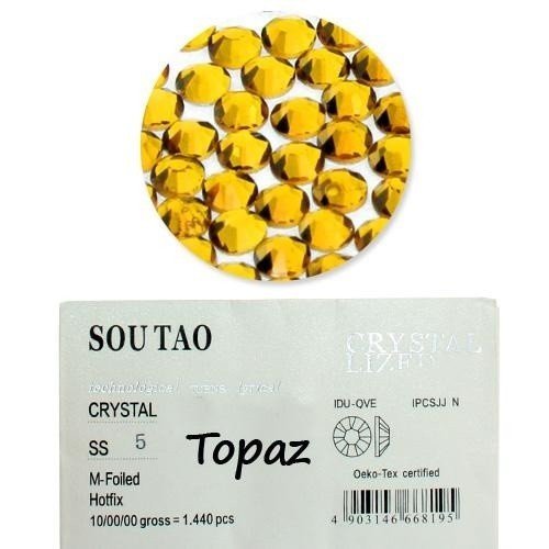 Cyrkonie do paznokci szklane SS5 Topaz 1440 szt paczka