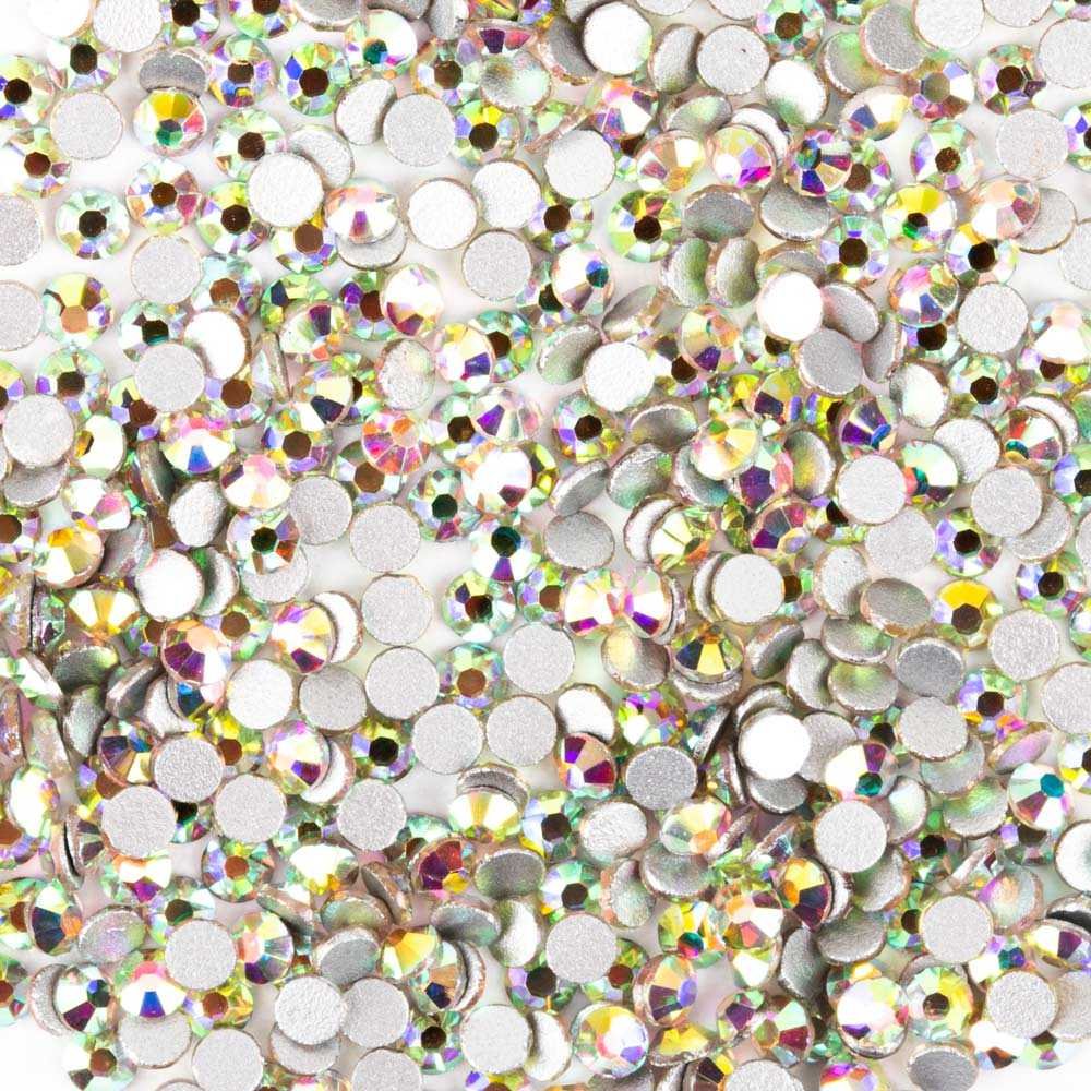 Cyrkonie do paznokci szklane SS6 Crystal AB 1440 szt paczka