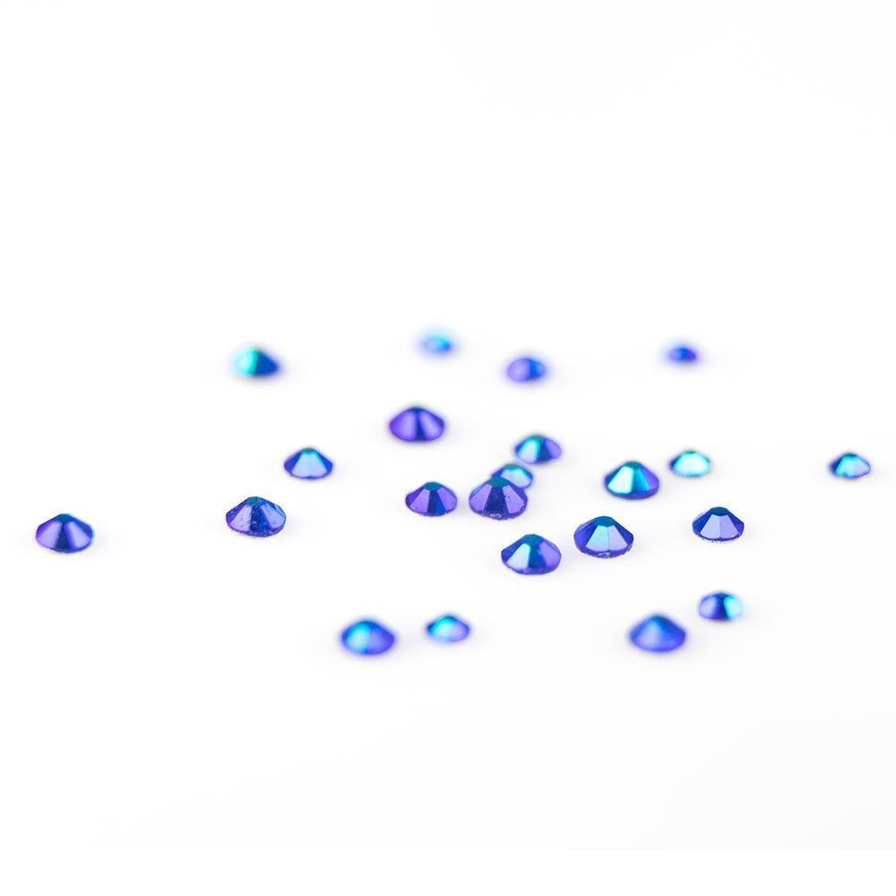 Ozdoby do paznokci zestaw cyrkonii 1440 szt Blue Zircon AB Mix