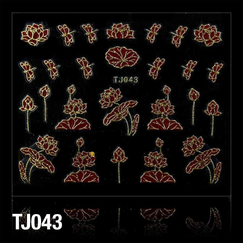 Naklejki 3D - Kwiatki Tj043 Cz