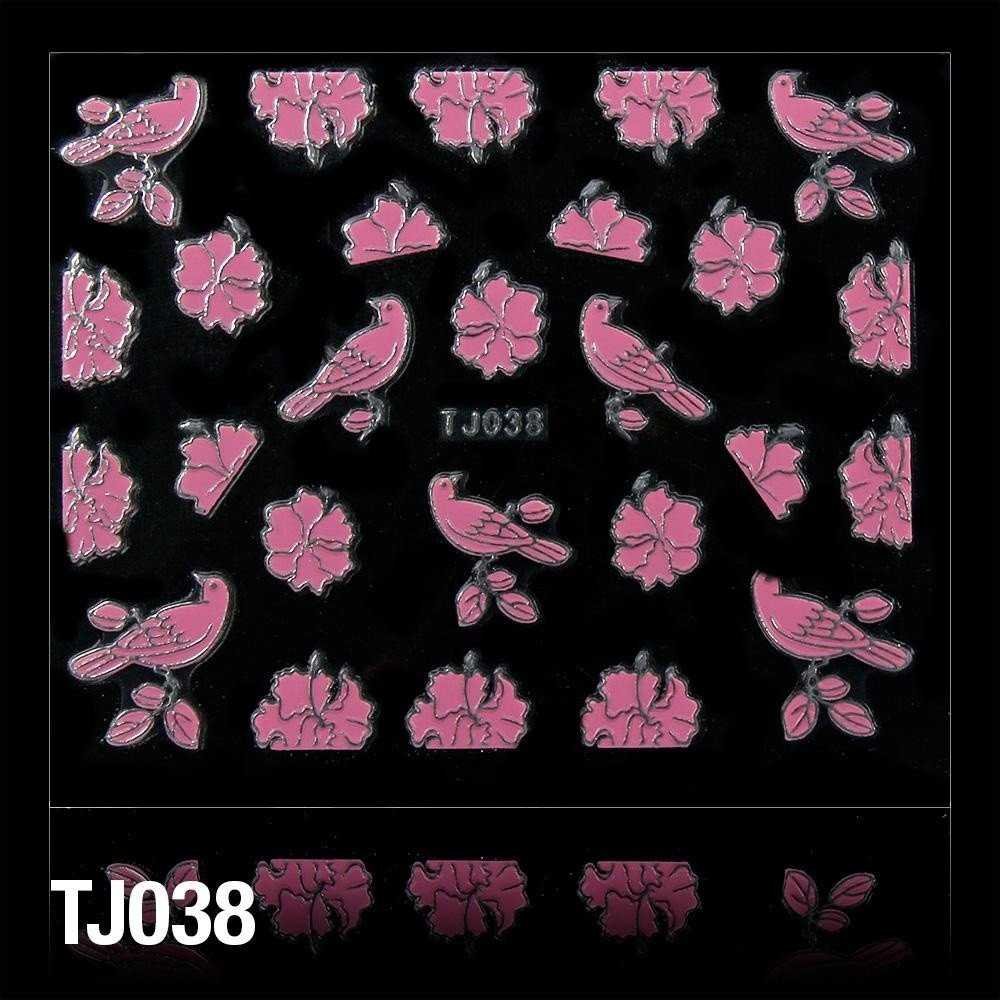 Naklejki 3D - Kwiatki Tj038 Ró