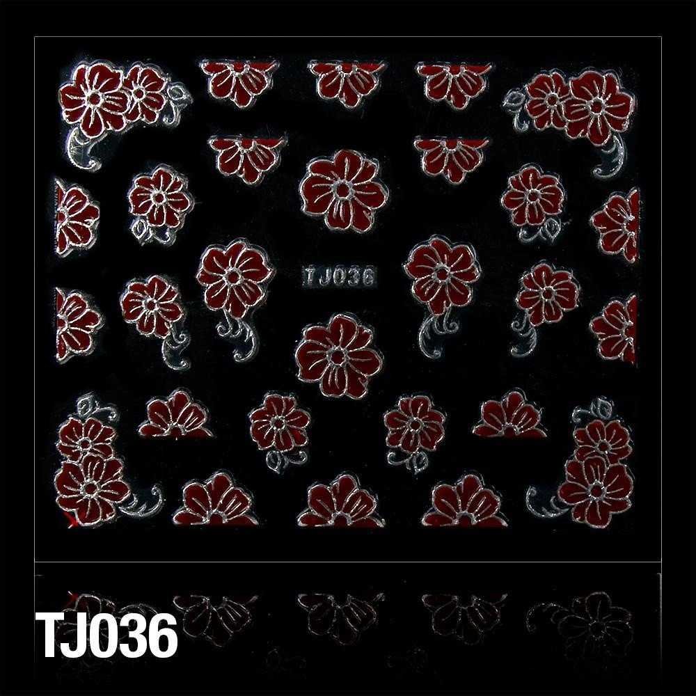 Naklejki 3D - Kwiatki Tj036 Cz