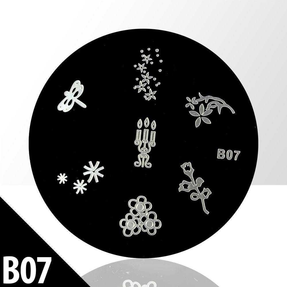Allepaznokcie Blaszka do stempli ze wzorkami b Nr 07 n