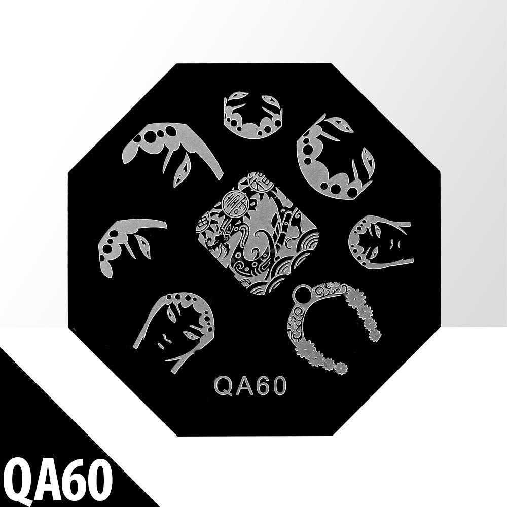 Allepaznokcie Blaszka do stempli ze wzorkami qa Nr 60