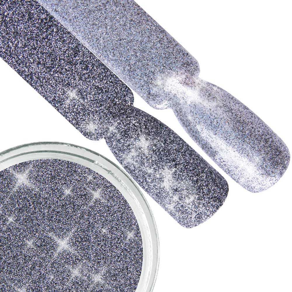 Pyłek Do Paznokci Flash 02 Ozdoba Dark Silver