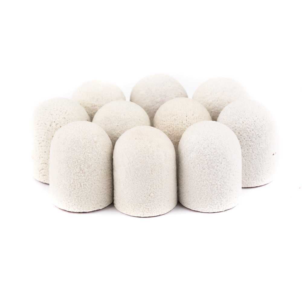Allemed Kapturki do pedicure 13 mm gradacja 240 10 szt Fabric Podo AlleMed Biały White