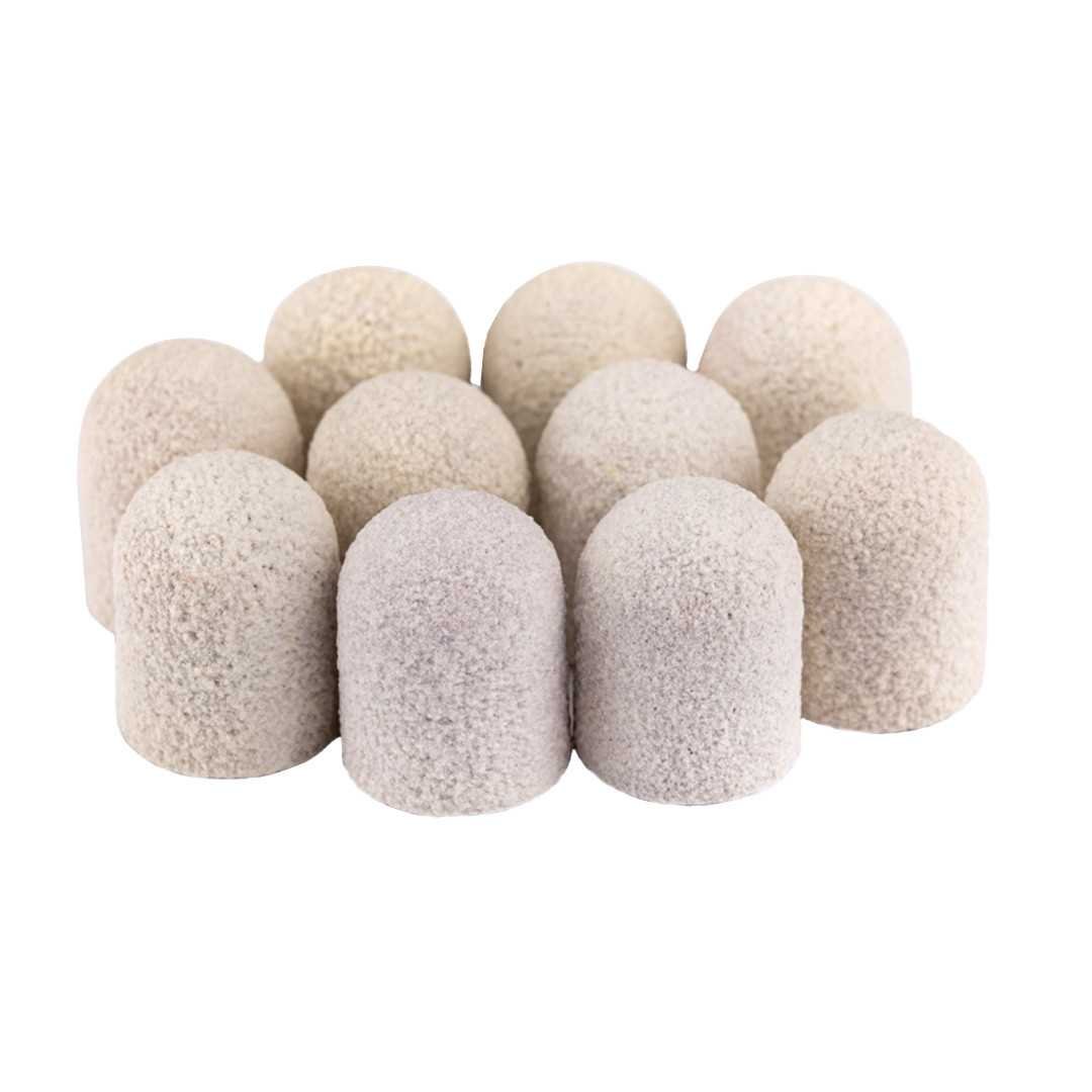 Allemed Kapturki do pedicure 13 mm gradacja 180 10 szt Fabric Podo AlleMed Biały White
