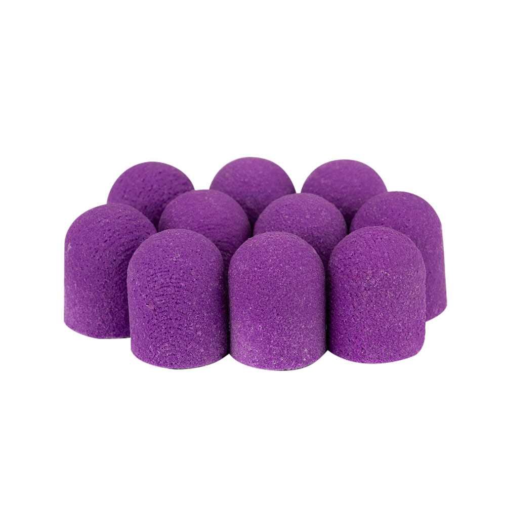 Allemed Kapturki do pedicure 13 mm gradacja 240 10 szt Fabric Podo AlleMed Fioletowy Purple