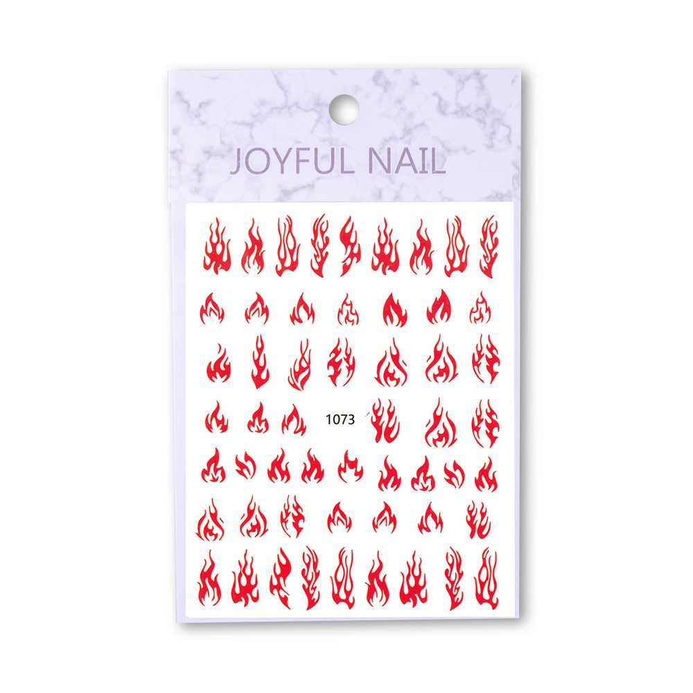 Allepaznokcie Naklejki do paznokci cienkie samoprzylepne Joyful Nail białe Nr 1073