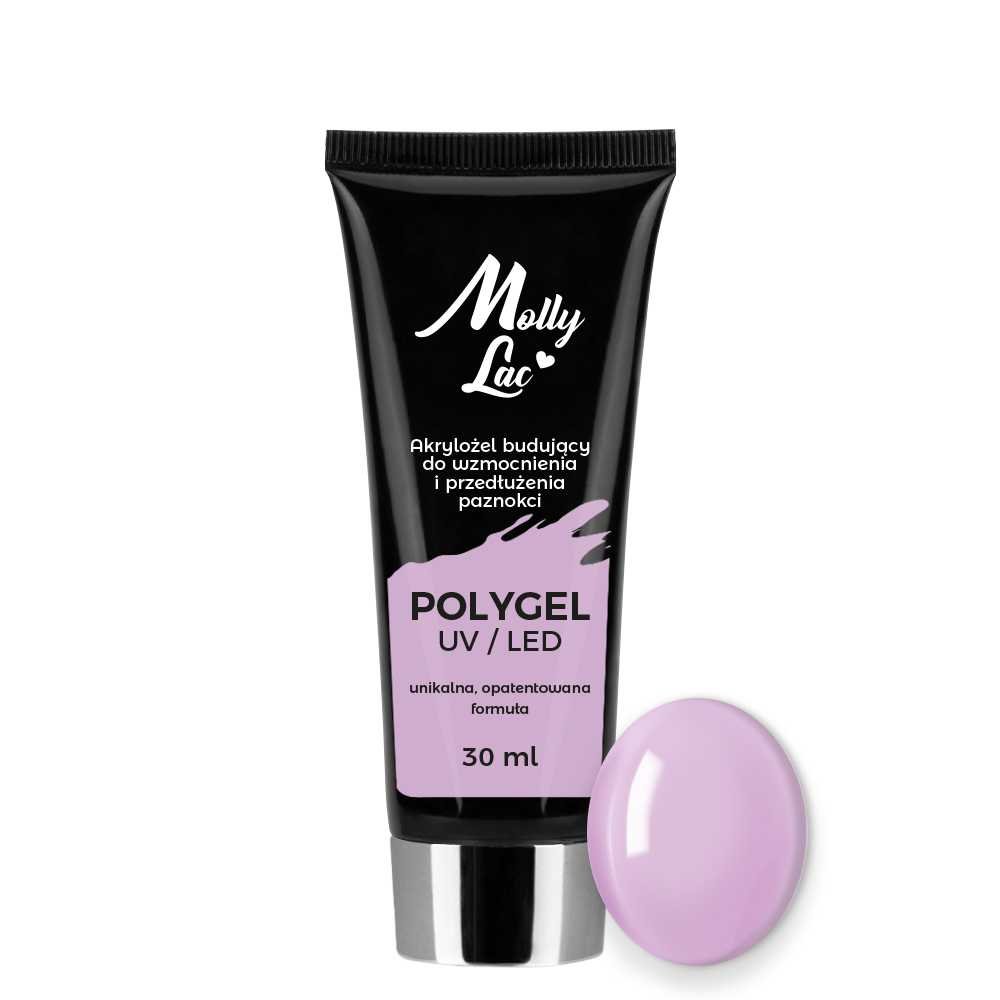 Polygel akrylożel MollyLac budujący Hema/di-Hema free Wild Orchid 30 ml Nr 26