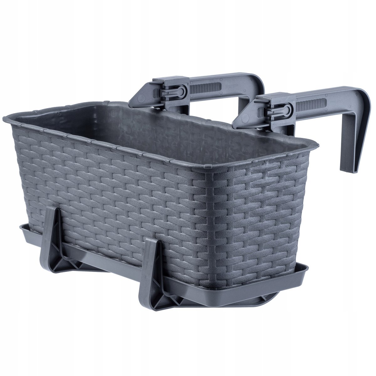 Doniczka Balkonowa Skrzynka Uchwyty Podstawka 40Cm