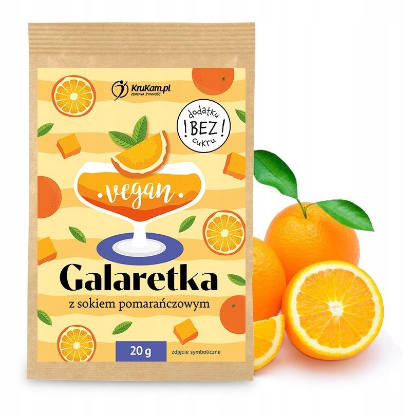 KruKam Galaretka wegańska pomarańczowa 20 g