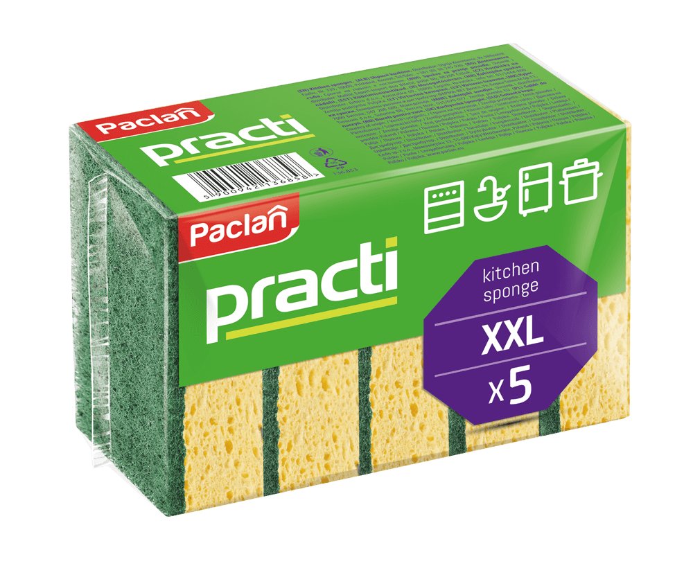 Paclan Gąbka do naczyń Practi 5 szt. 136850