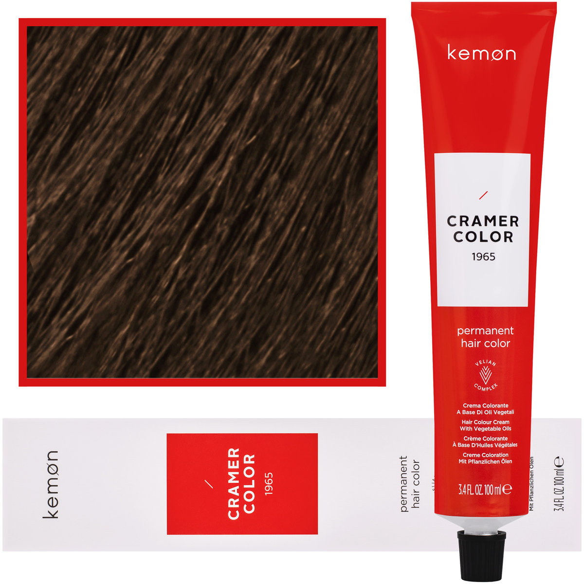 Kemon, Cramer Color 100ml kremowa farba do włosów z olejkami roślinnymi 7 Blond