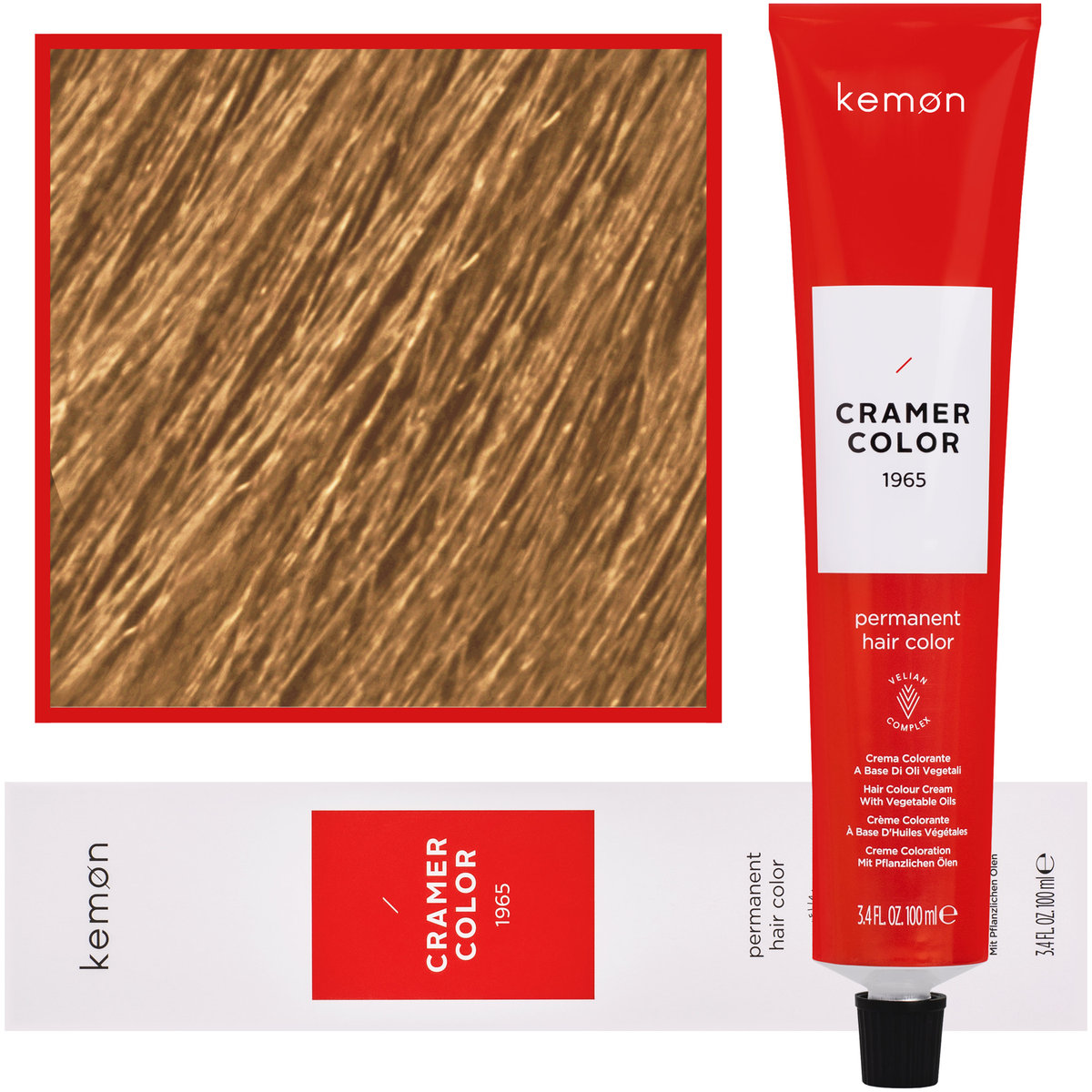 Kemon, Cramer Color 100ml kremowa farba do włosów z olejkami roślinnymi 10,33 Głęboki Złoty Platynowy