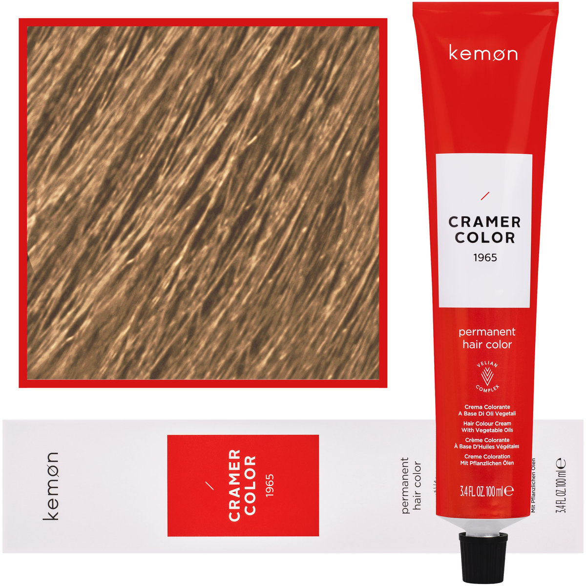 Kemon, Cramer Color 100ml kremowa farba do włosów z olejkami roślinnymi 10,3 Złoty Platynowy