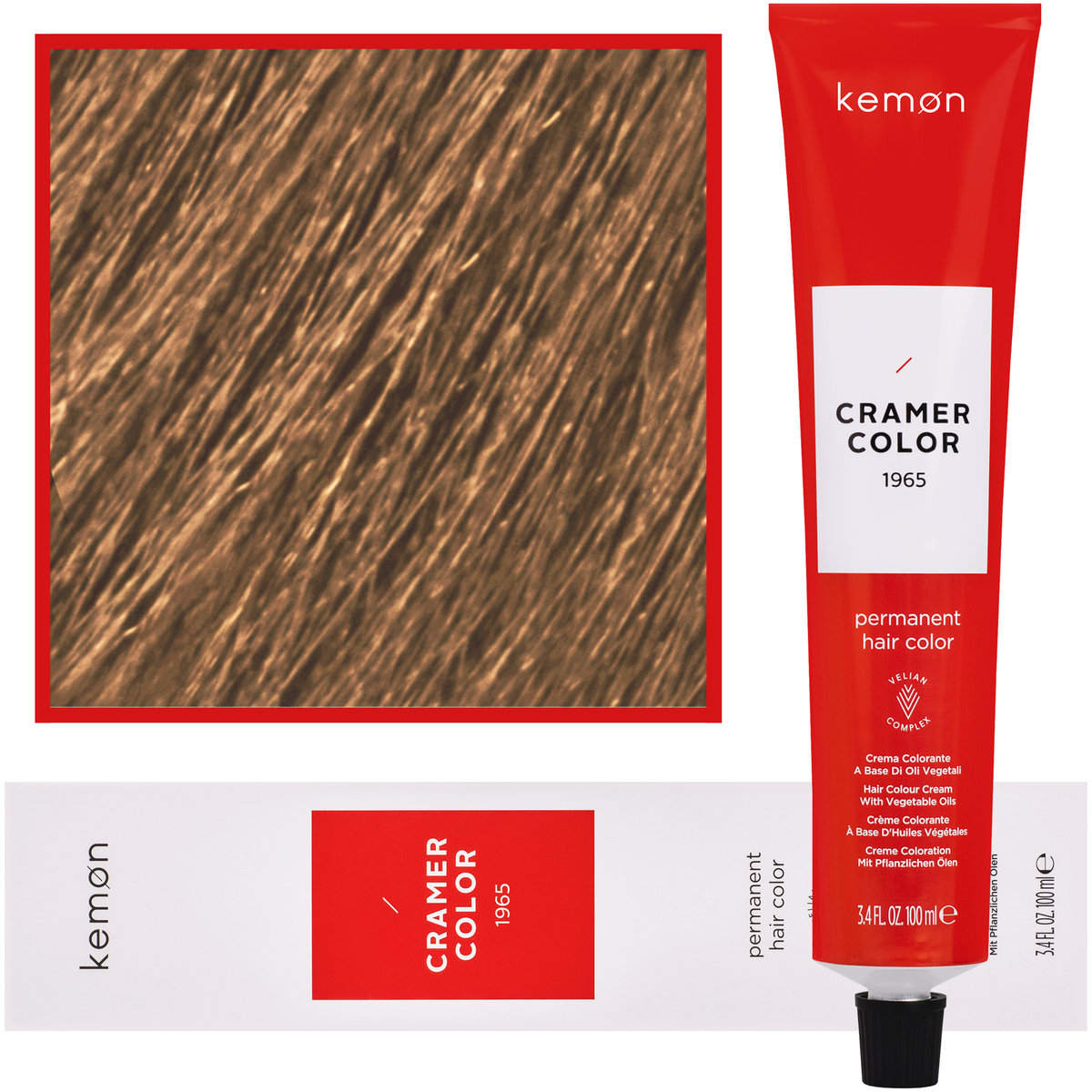 Kemon, Cramer Color 100ml kremowa farba do włosów z olejkami roślinnymi 9,3 Bardzo Jasny Złoty Blond