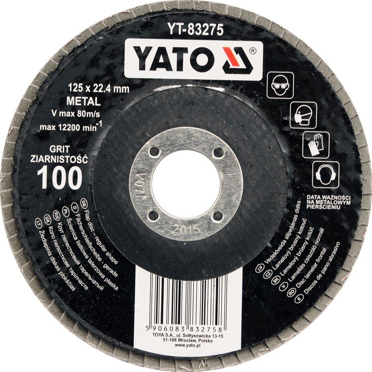 Yato ciernica listkowa płaska 125mm p40 YT-83272
