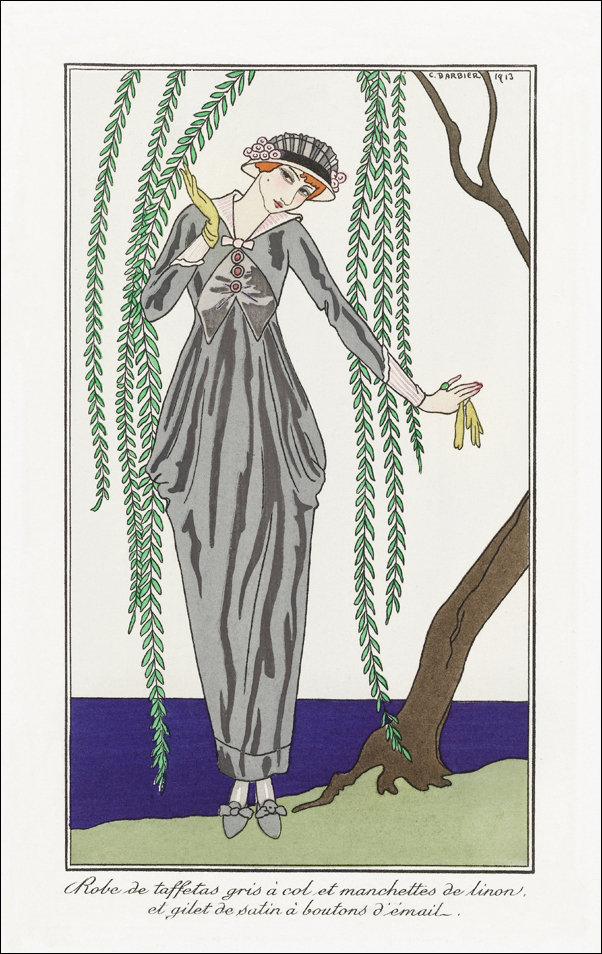 La premiere imprudence: Robe du soir, de Beer, George Barbier - plakat 21x29,7 cm