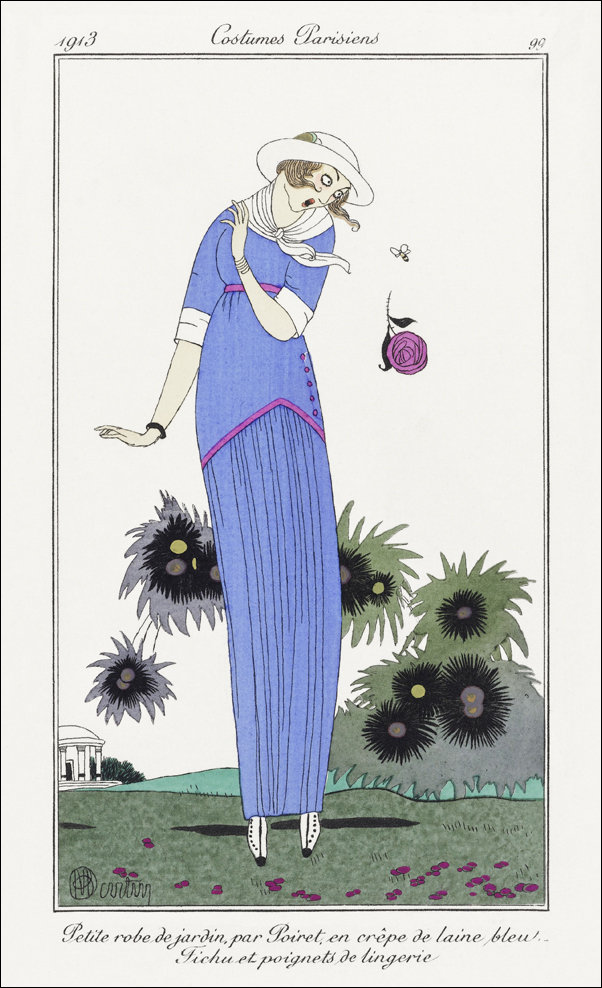La femme a l’émeraude, Manteau en tigre, de Max-Leroy, Charles Martin - plakat 70x100 cm