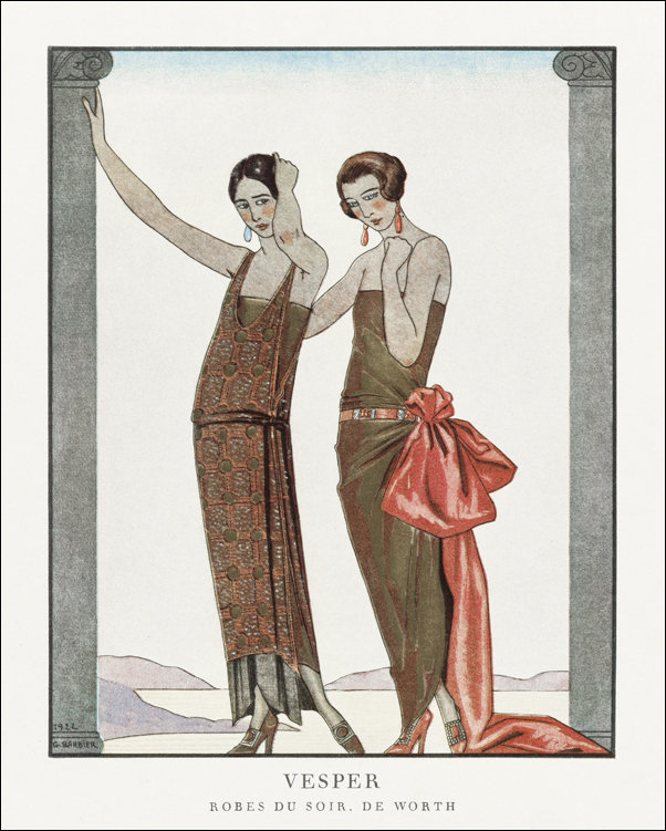 La Villa d’Este: France XXe siècle, George Barbier - plakat 21x29,7 cm