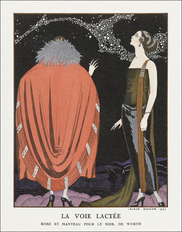 La voie lactée, George Barbier - plakat 60x80 cm