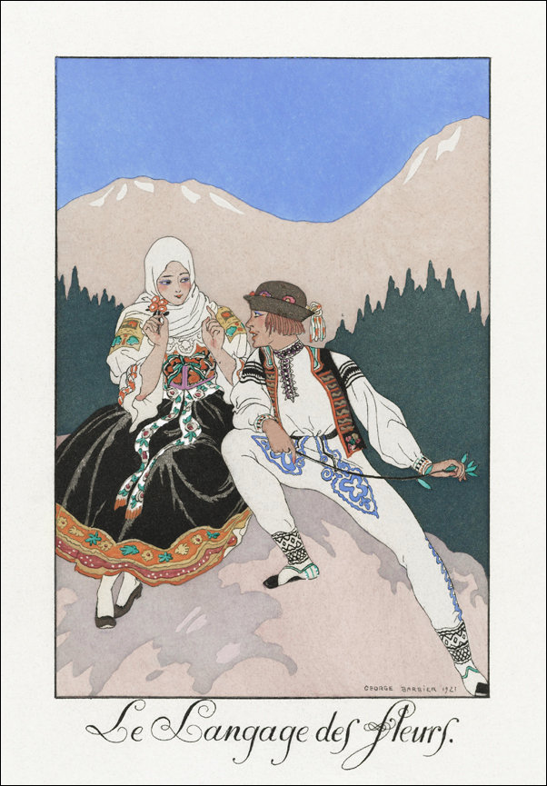 Laissez-moi-feule! from Les Feuillets d’Art, George Barbier - plakat 40x50 cm