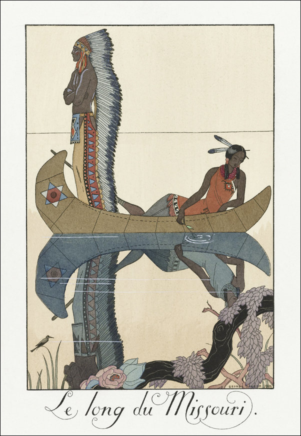 Langs de Missouri, George Barbier - plakat 70x100 cm