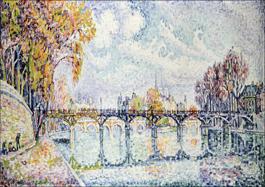 Le pont des Arts, Paul Signac - plakat 100x70 cm