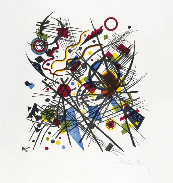 Lithographie fur die Vierte Bauhausmappe, Wassily Kandinsky - plakat 50x70 cm