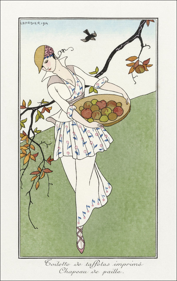 Papillons, George Barbier - plakat 70x100 cm