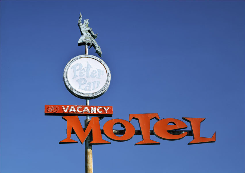 Peter Pan Motel sign in Las Vegas, Nevada., Carol Highsmith - plakat 40x30 cm